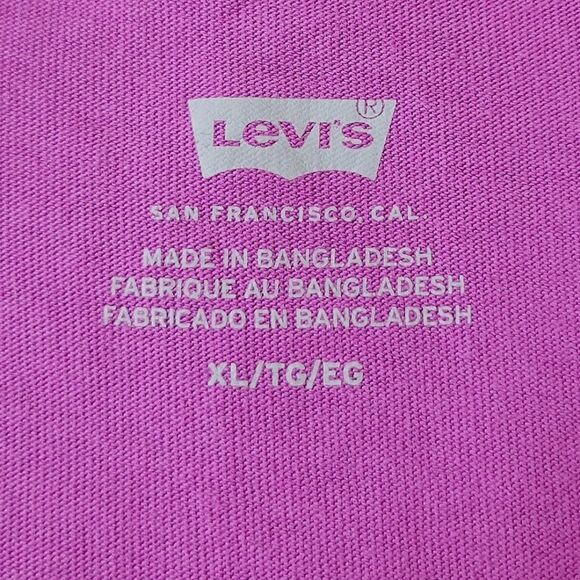 Levi's Purple Crewneck 100% Cotton Graphic Logo T-shirt Size XL - Picture 4 of 5